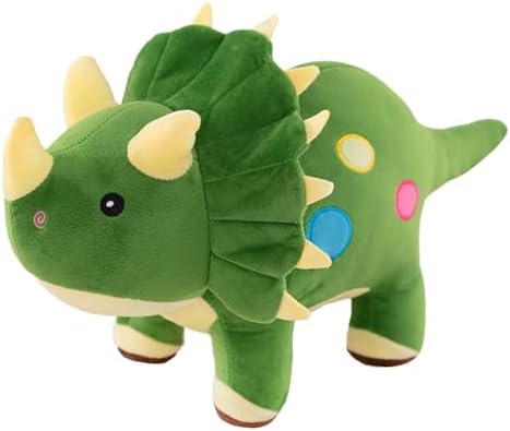 NILISWIEST Dinosaur Plush Pillow Toy Green Triceratops