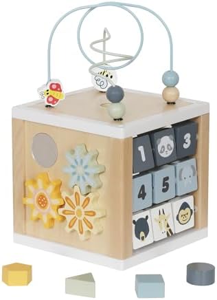 Touch Us Wooden Activity Cube 6-in-1 Montessori Toy