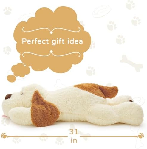 MaoGoLan Giant Stuffed Puppy Dog 31 Inch Plush Pillow