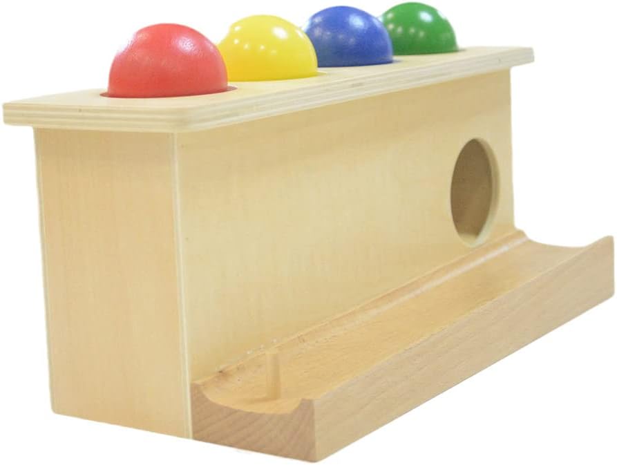Montessori Wooden Push Ball Toy for Toddlers