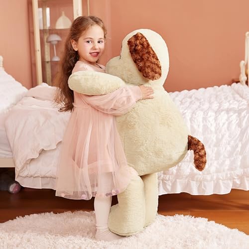 IKASA Giant Dog Plush Toy - 30 Inches Light Brown