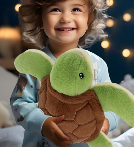 DolliBu Sea Turtle Plush Stuffed Animal 12 Inches
