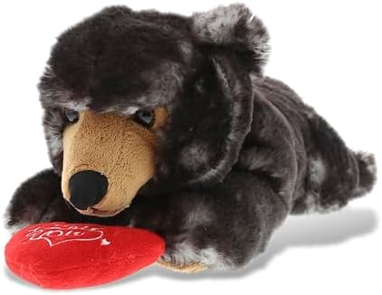 DolliBu Personalized I Love You Black Bear Plush Toy