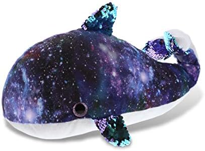 DolliBu Whale Sequin Space Plush Toy 13 Inch