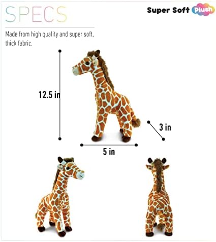 DolliBu Plush Giraffe Toy - Soft Huggable 125 Inch