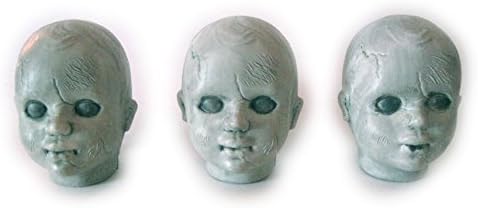 Sunstar CreSet 3 Zombie Baby Doll Heads Halloween Decor 1
