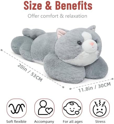 Niuniu Daddy 20 Weighted Cat Plush Pillow
