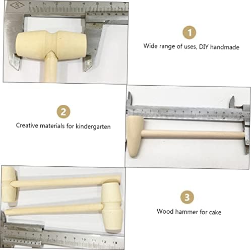 Toyvian Wooden Mini Hammers 15pcs Set for Preschoolers