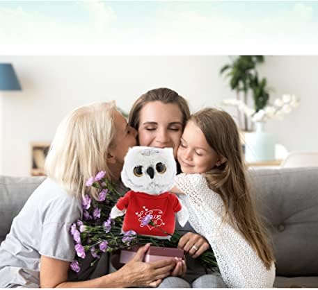 DolliBu I Love You Grey Owl Plush 9 Inches