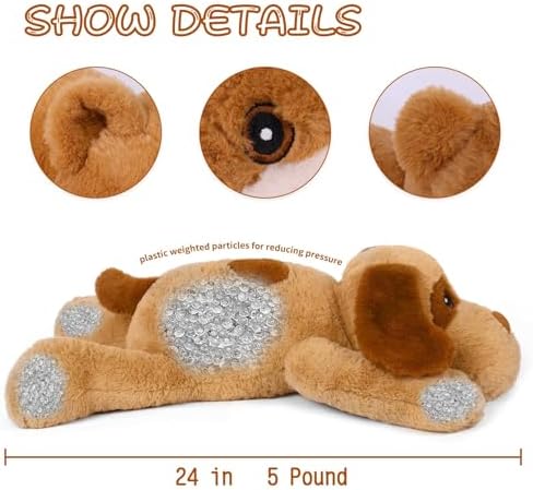 JellyMallow 5 lbs Weighted Plush Animal Pillow