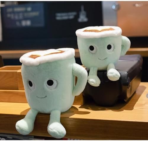 Latte Plush Pillow Coffee Cup Stuffed Toy for Kids and Adults