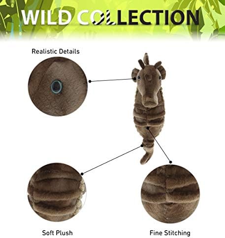 DolliBu Wild Stuffed Animals Soft Plush Collection - 12 Inch Brown Seahorse
