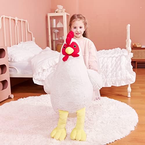 IKASA Giant Chicken Plush Stuffed Animal Toy 23 Inch Big Size