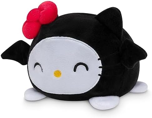 TeeTurtle Witch Bat Hello Kitty Plushie - Reversible Sensory Fidget Toy