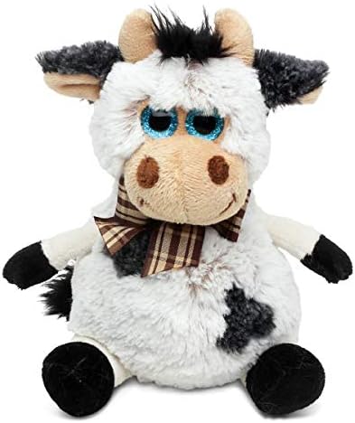 DolliBu Plush Cow Stuffed Animal - 7 Inch Huggable Cow Toy