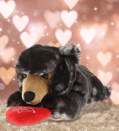 DolliBu Personalized I Love You Black Bear Plush Toy