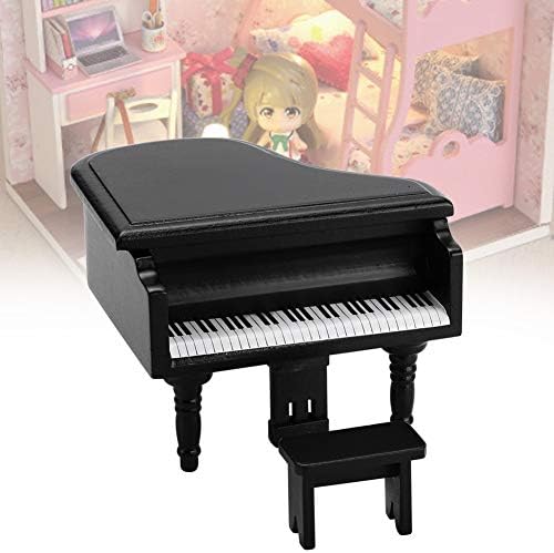 Zerodis 112 Scale Miniature Grand Piano with Stool
