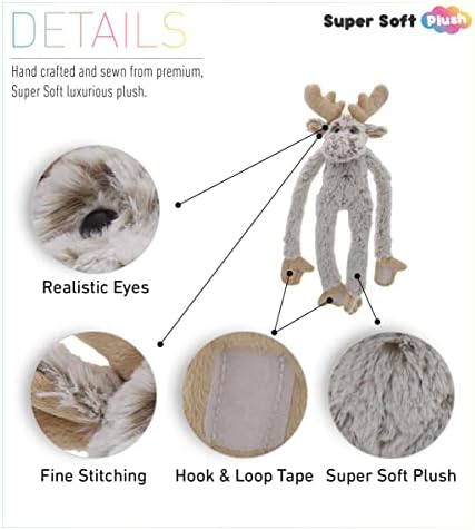 DolliBu Hanging Plush Moose - 21 Inch Super Soft