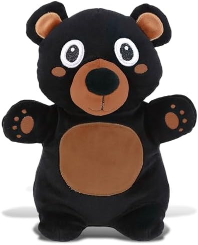 DolliBu Snug-Mooshies Standing Black Bear Plush - 10 Inches