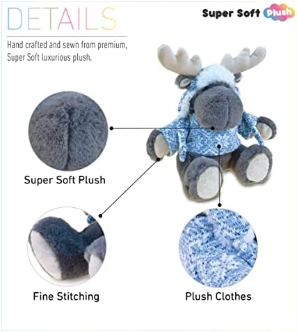 Puzzled DolliBu Plush Moose Toy - 9 Inches