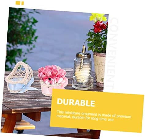 Hemoton 6pcs Mini Wicker Baskets for Doll House Decor