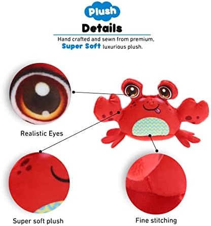 DolliBu Red Crab Plush Toy 55 Inches Huggable Cuddle Gift