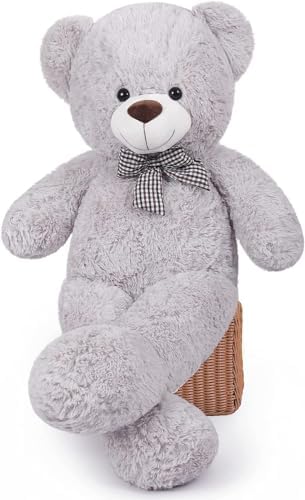 Yeqivo Giant Grey Teddy Bear Plush Toy 120cm