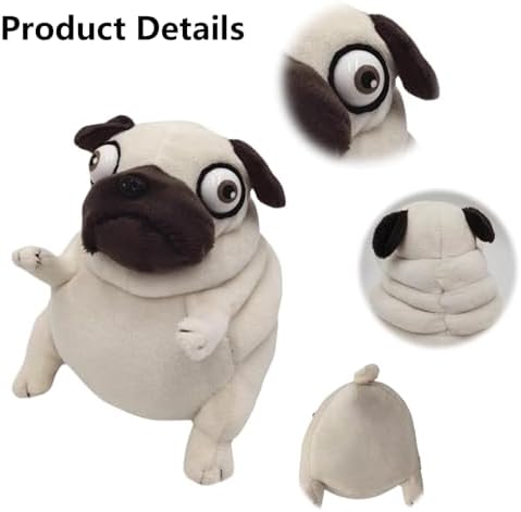 Pug Dog Stuffed Animal 6 Inch Funny Ugly Cute Plush Toy