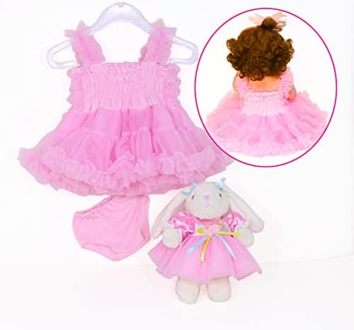 WAWA-HAOKEAI Reborn Doll Clothes Pink 20-22 Inch Sets