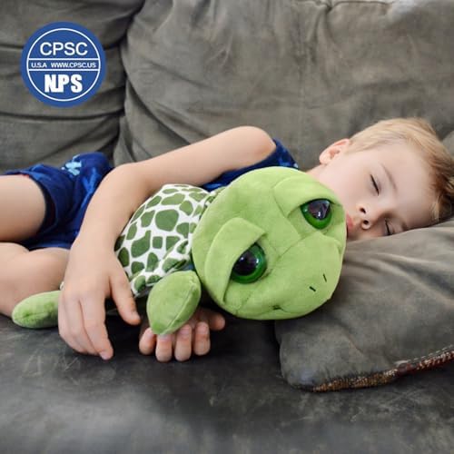 MorisMos Sea Turtle Plush Family Toy with Zipper Belly
