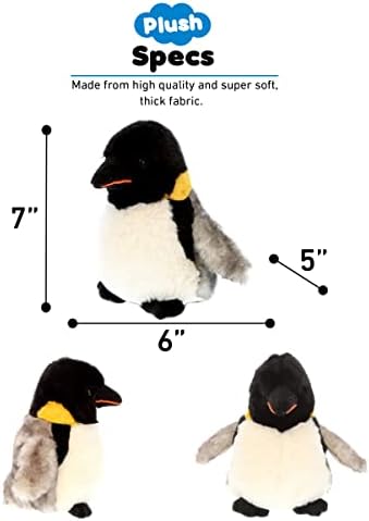 DolliBu Plush Penguin Toy - 7 Inch Huggable Soft Plush