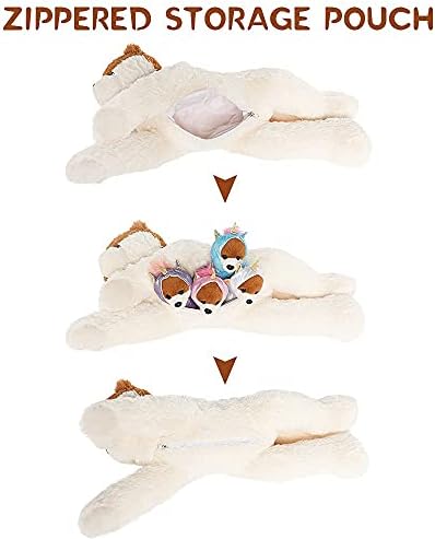 Muiteiur Giant Unicorn Plush Stuffed Animal with Zippered Pouch 1