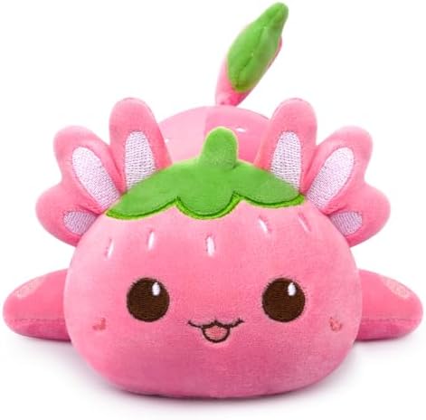 Cute Strawberry Axolotl Plushie Toy 8 Inch