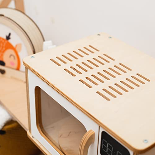 Enjoy The Wood Wooden Microwave Montessori Toy
