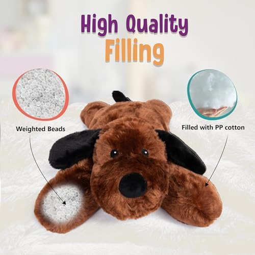 Cuddle Buds 3lbs Weighted Plush Dog for Kids and Adults