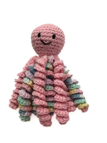 Pink Crochet Octopus Baby Toy for Preemies