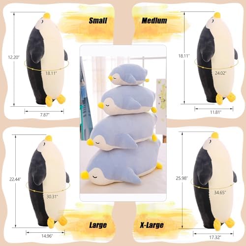 DENTRUN Penguin Plush Stuffed Animals 2244 Inch Blue