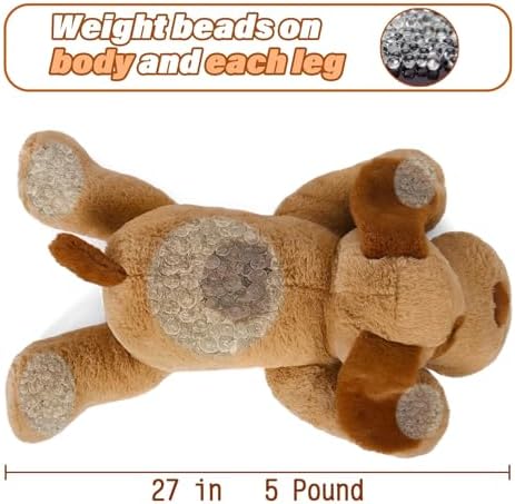 JellyMallow 5 lbs Weighted Plush Animal Pillow