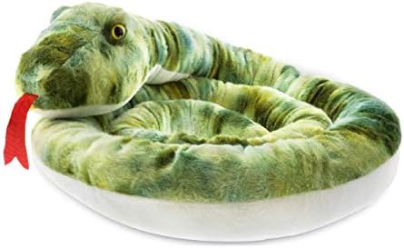 DolliBu Green Snake Giant Plush Pillow 112 Inches Long