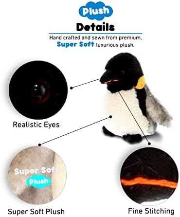 DolliBu Plush Penguin Toy - 7 Inch Huggable Soft Plush