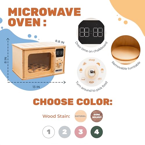 Enjoy The Wood Wooden Microwave Montessori Toy