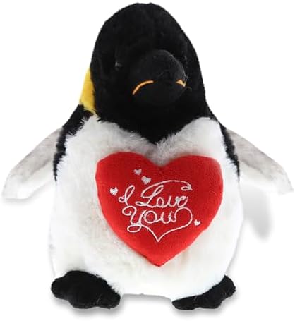 DolliBu I Love You Valentine Emperor Penguin Plush - 7 Inches