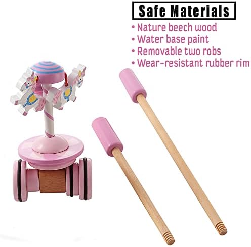 RUYU Lively Carousel Push Pull Walking Toy for Toddlers