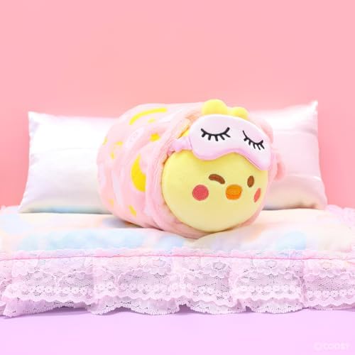 Anirollz Stuffed Animal Plush Spa Day Chickiroll with Eye Mask