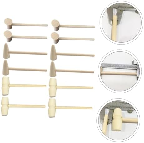 Toyvian Wooden Mini Hammers 15pcs Set for Preschoolers