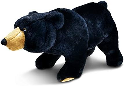 DolliBu Plush Black Bear - 16 Inches Huggable Toy