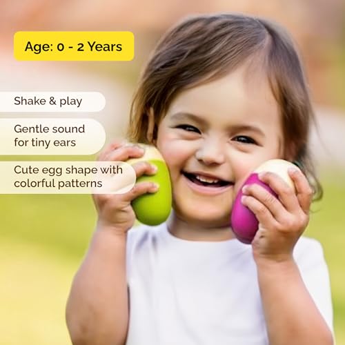 Shumee Wooden Easter Egg Shakers Set of 2