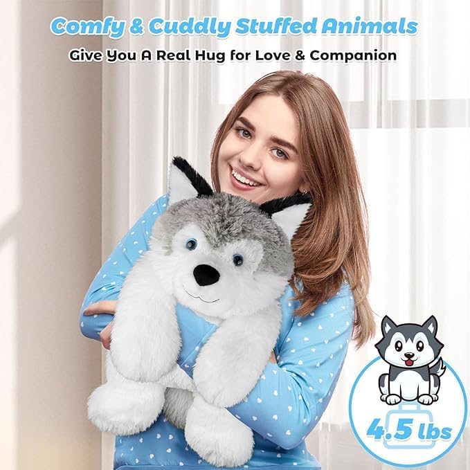 Bobbie Laxi 25 Husky Weighted Plush Toy