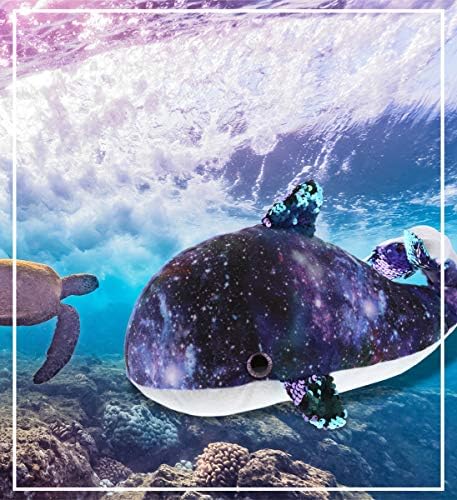 DolliBu Whale Sequin Space Plush Toy 13 Inch