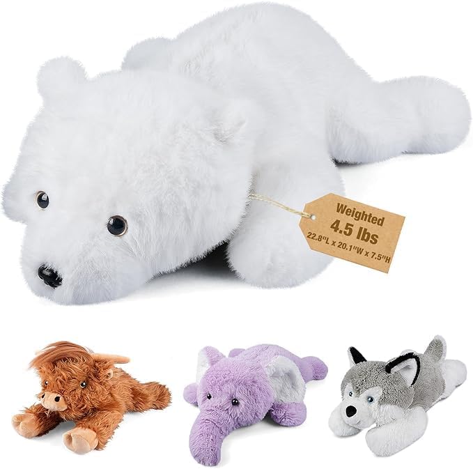 Bobbie Laxi 23 Polar Bear Weighted Plush Toy 1